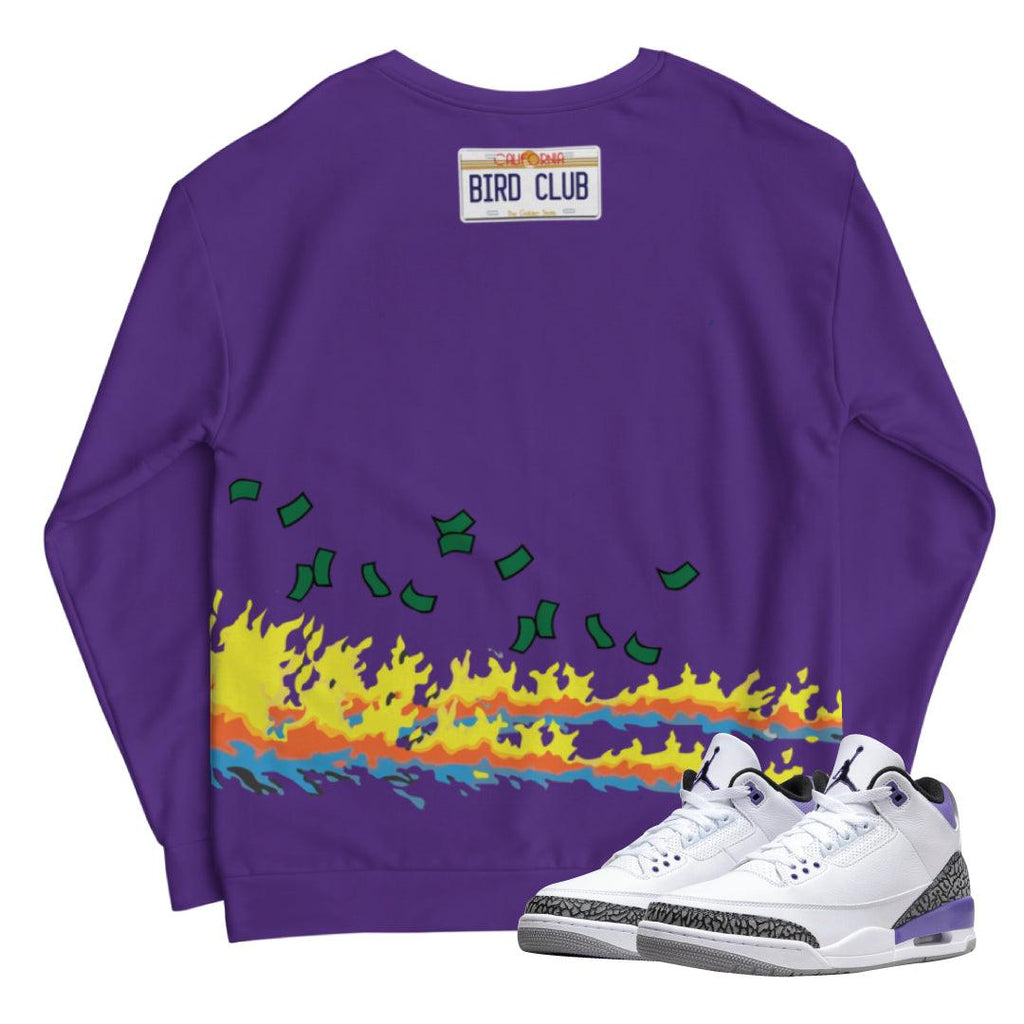 Retro 3 Dark Iris Sweatshirt - Sneaker Tees to match Air Jordan Sneakers