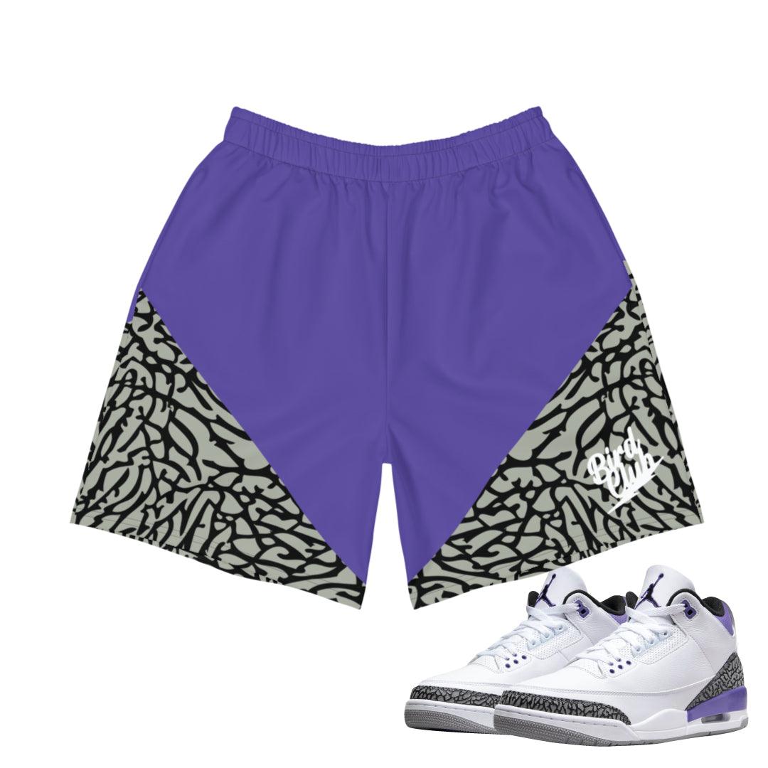 Retro 3 Dark Iris Shorts - Sneaker Tees to match Air Jordan Sneakers