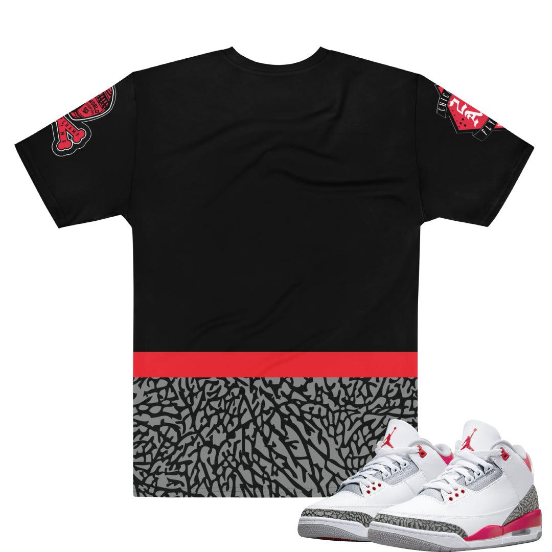 Retro 3 Fire red shirt - Sneaker Tees to match Air Jordan Sneakers