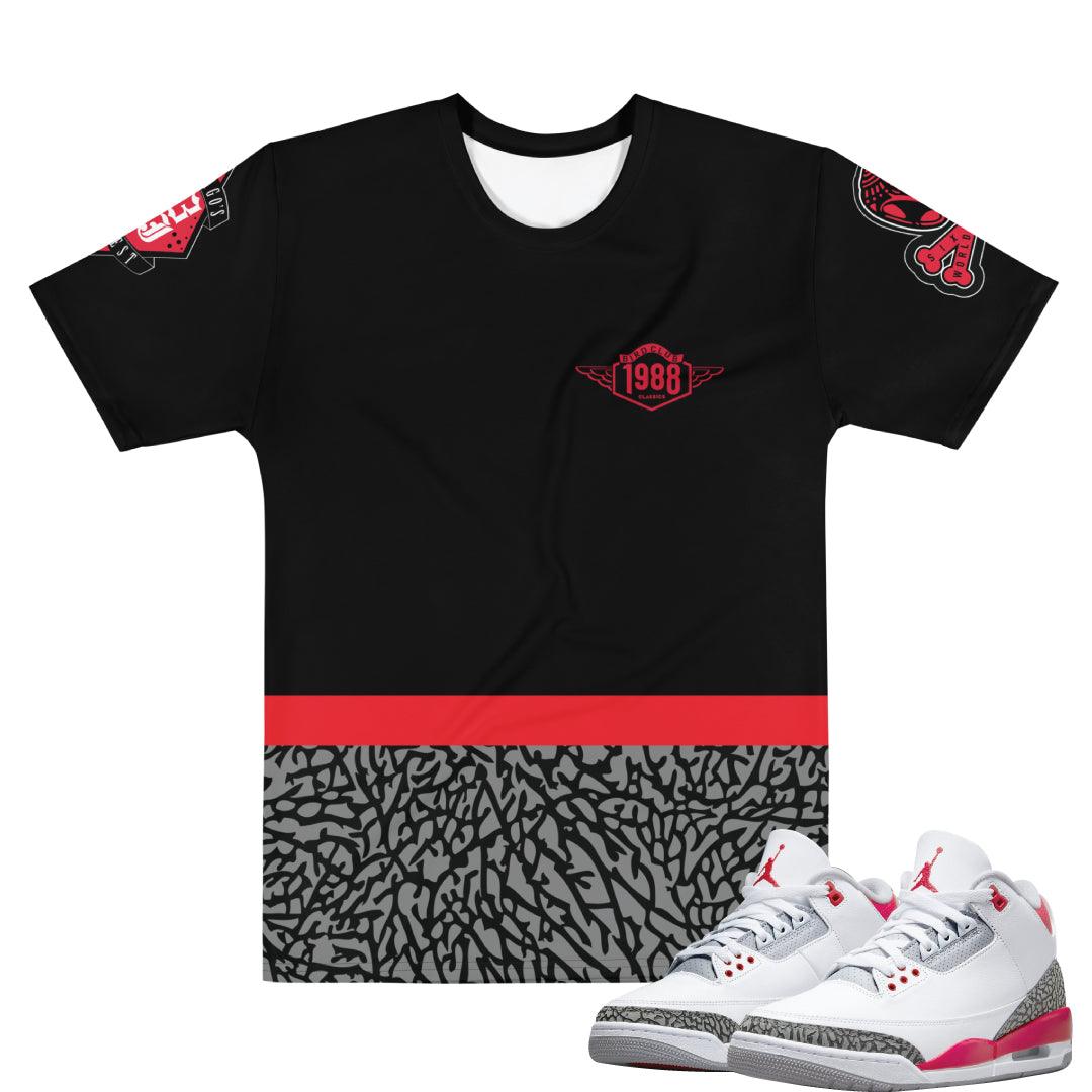 Retro 3 Fire red shirt - Sneaker Tees to match Air Jordan Sneakers