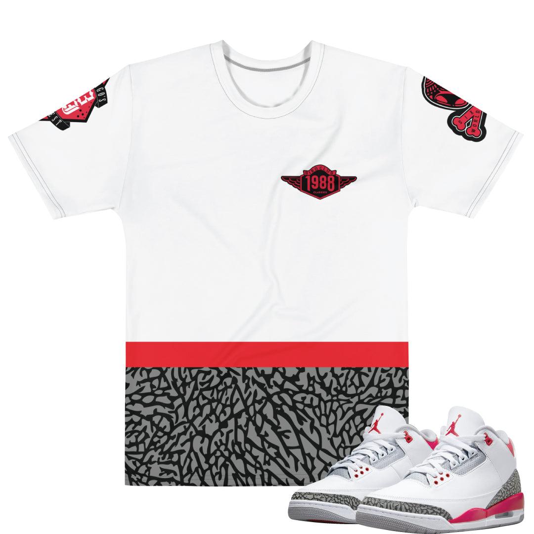 Retro 3 Fire red shirt - Sneaker Tees to match Air Jordan Sneakers