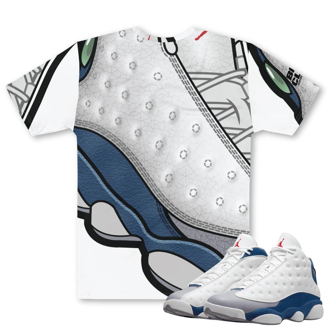 Retro 13 French Blue Shirt to match - Sneaker Tees to match Air Jordan Sneakers