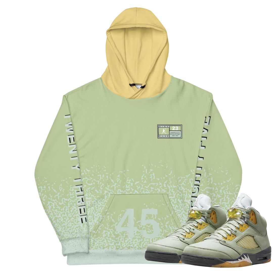 Retro 5 Jade Horizon Hoodie - Sneaker Tees to match Air Jordan Sneakers
