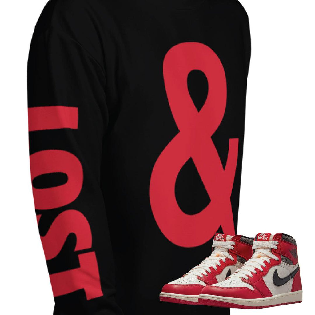 Retro 1 "Lost & Found" Sweatshirt - Sneaker Tees to match Air Jordan Sneakers