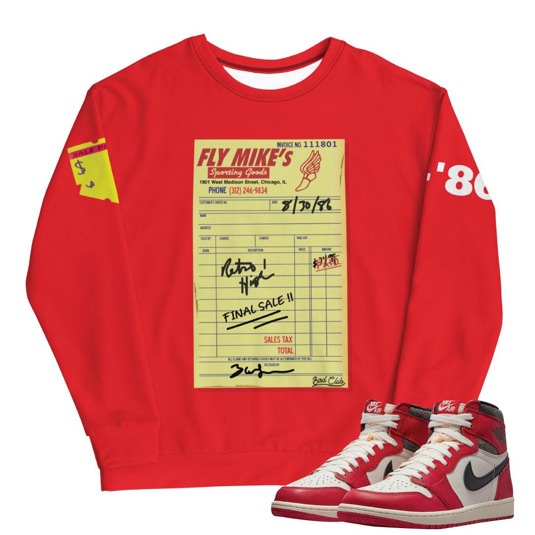 Retro 1 "Lost & Found" Sweatshirt - Sneaker Tees to match Air Jordan Sneakers