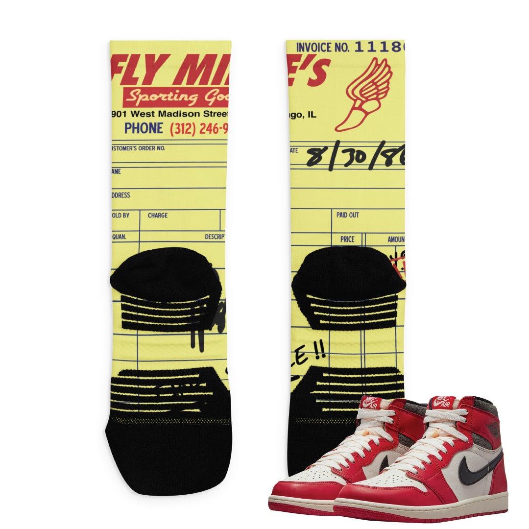 Retro 1 Lost & Found Socks - Sneaker Tees to match Air Jordan Sneakers