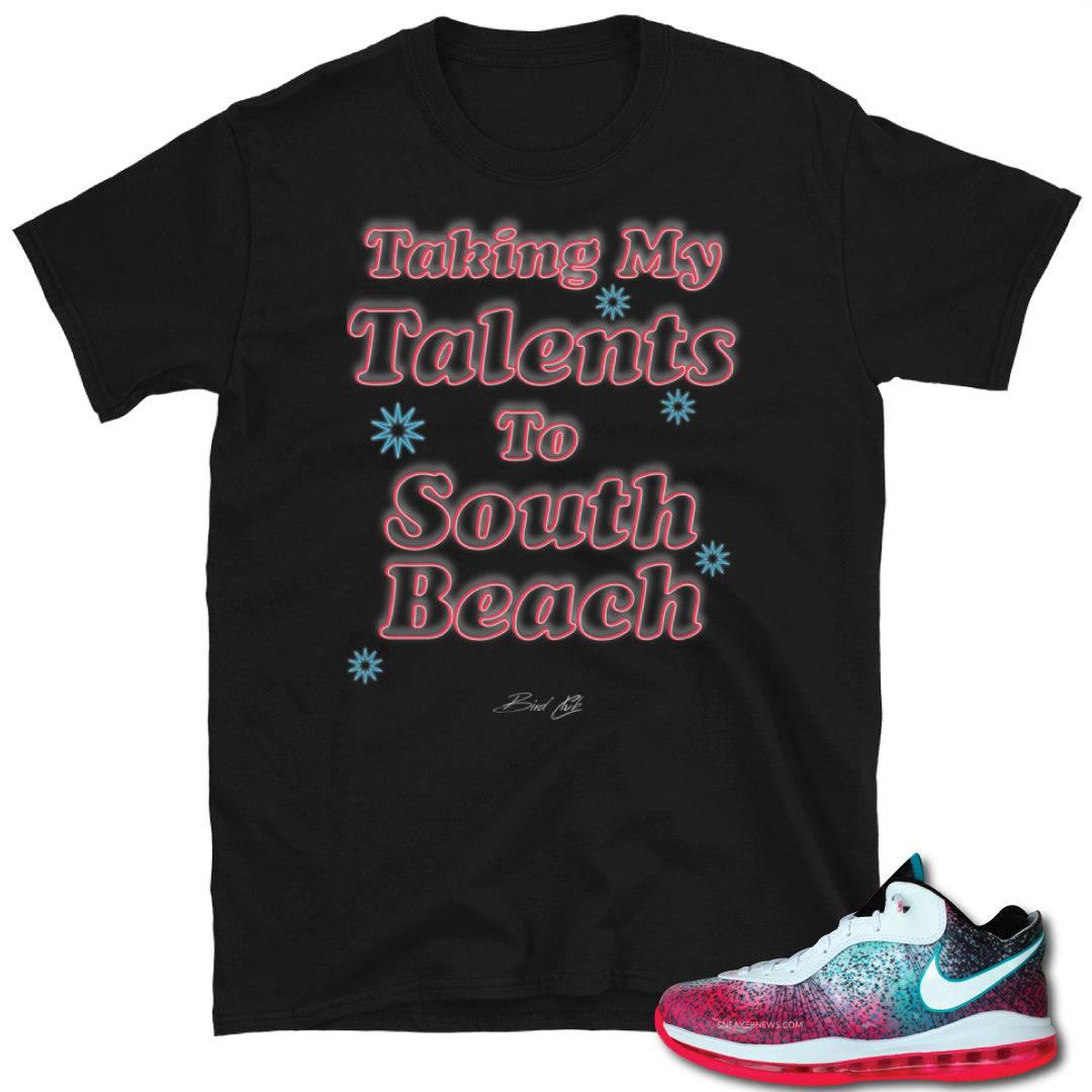 Lebron 8 "Miami Nights" Shirt - Sneaker Tees to match Air Jordan Sneakers