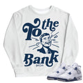 Retro 4 Midnight Navy Cement Sweatshirt - Sneaker Tees to match Air Jordan Sneakers