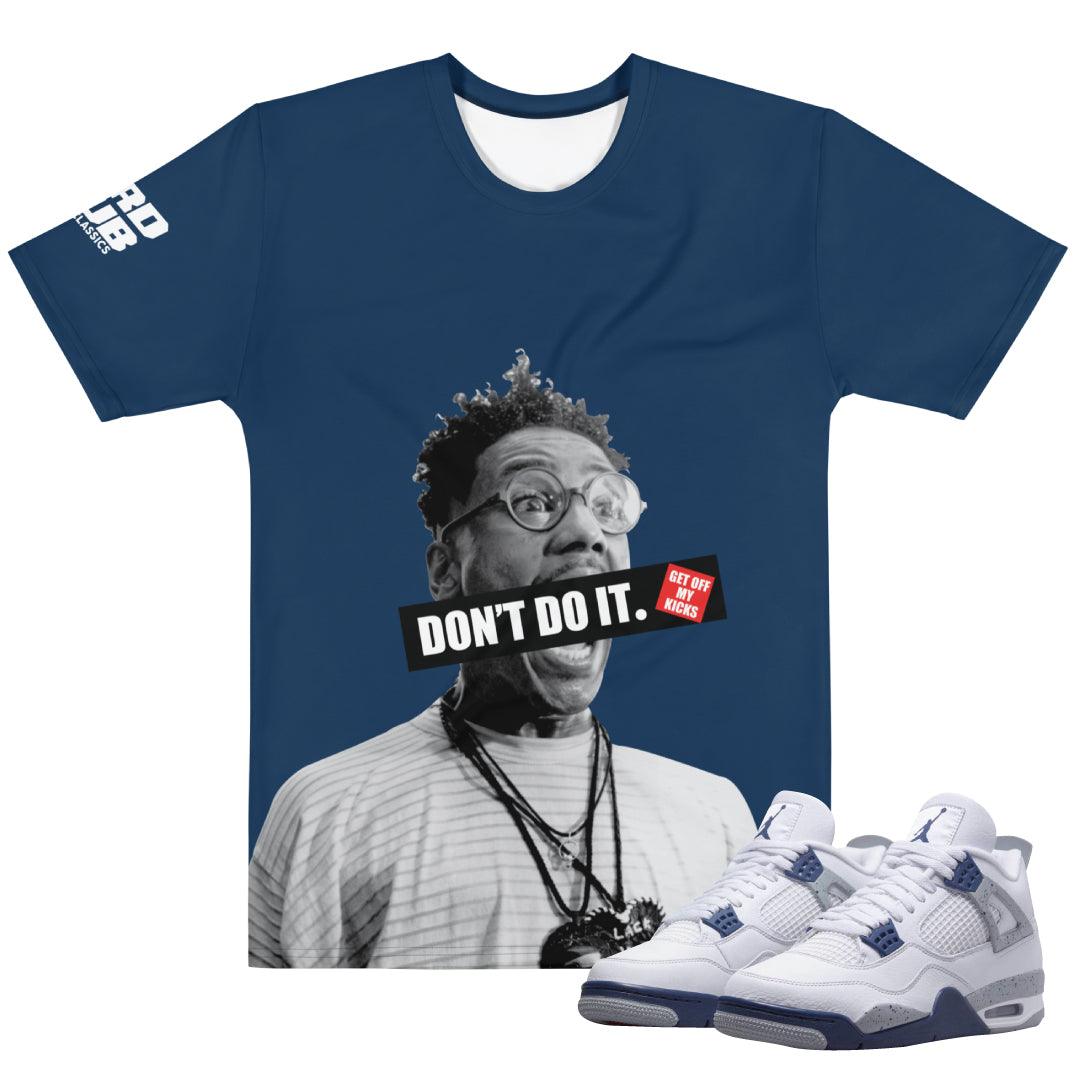 Retro 4 Midnight Navy Cement Buggin' Shirt - Sneaker Tees to match Air Jordan Sneakers
