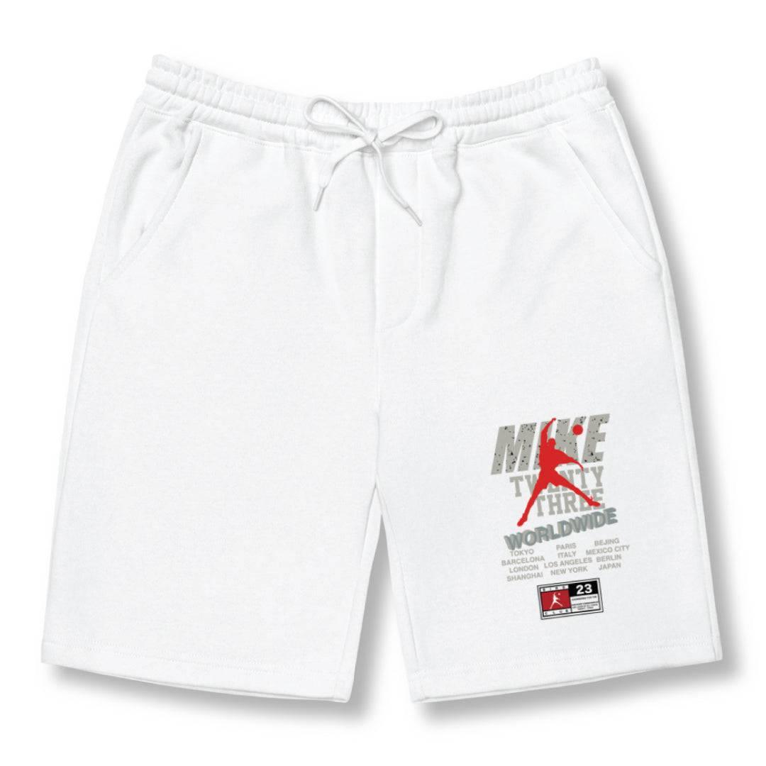 Retro 4 Oreo Cement Sneakers Fleece Shorts - Sneaker Tees to match Air Jordan Sneakers
