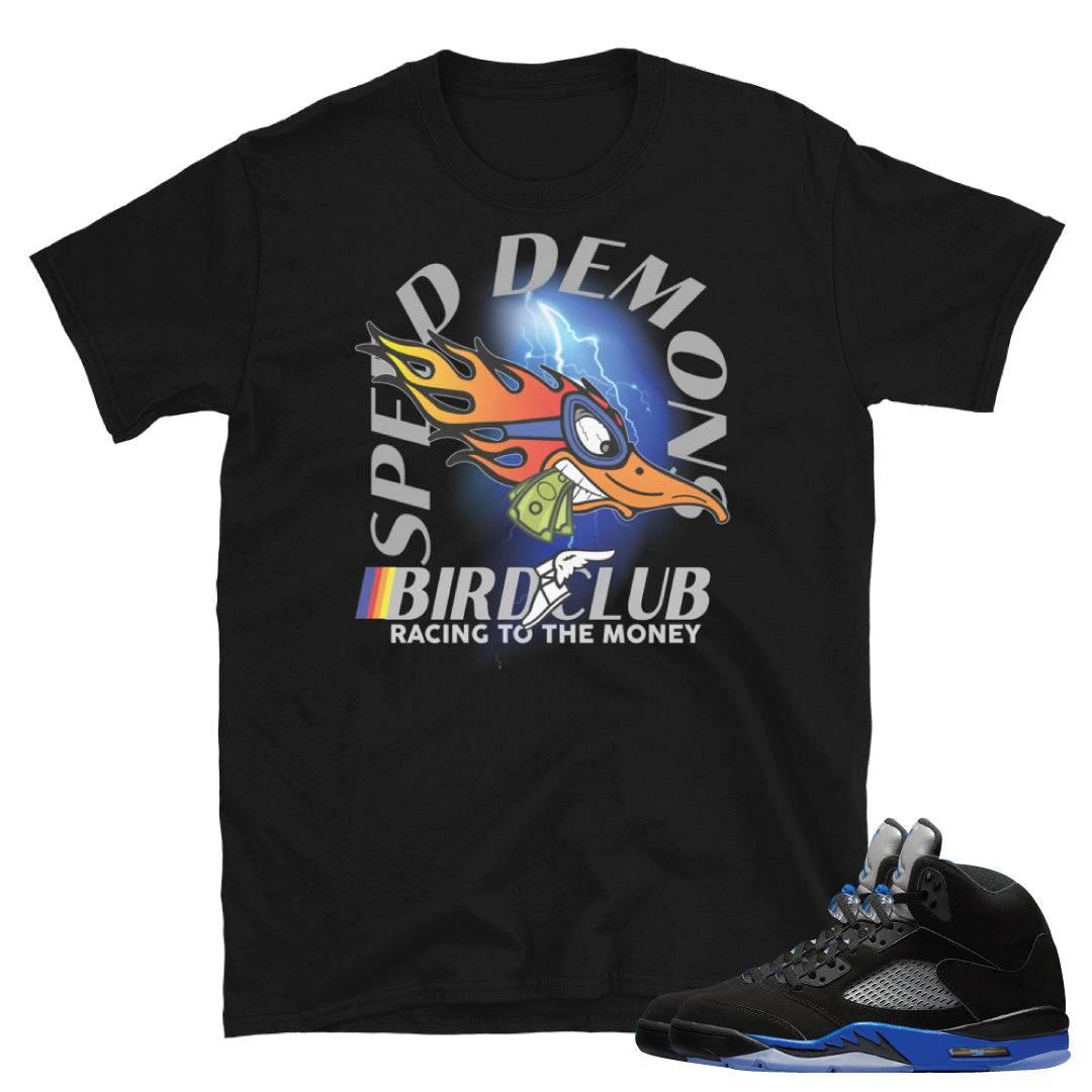 Retro Jordan 5 Blue Racer Shirt - Sneaker Tees to match Air Jordan Sneakers