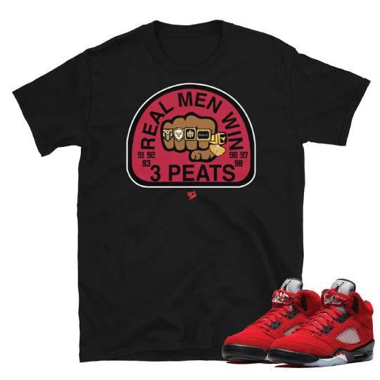 Retro 5 Raging Bull 3peat shirt - Sneaker Tees to match Air Jordan Sneakers