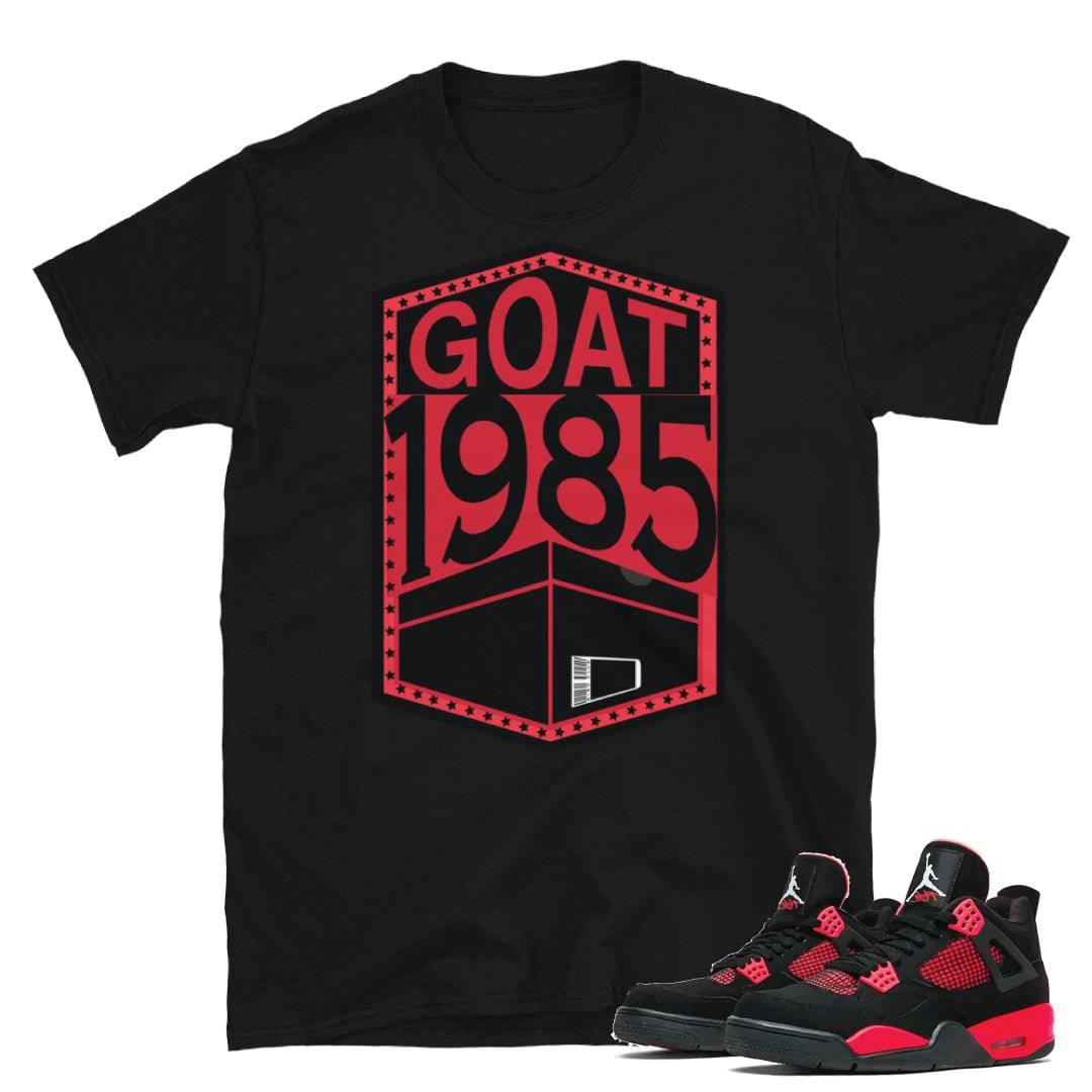 RETRO 4 RED THUNDER SHIRT - Sneaker Tees to match Air Jordan Sneakers