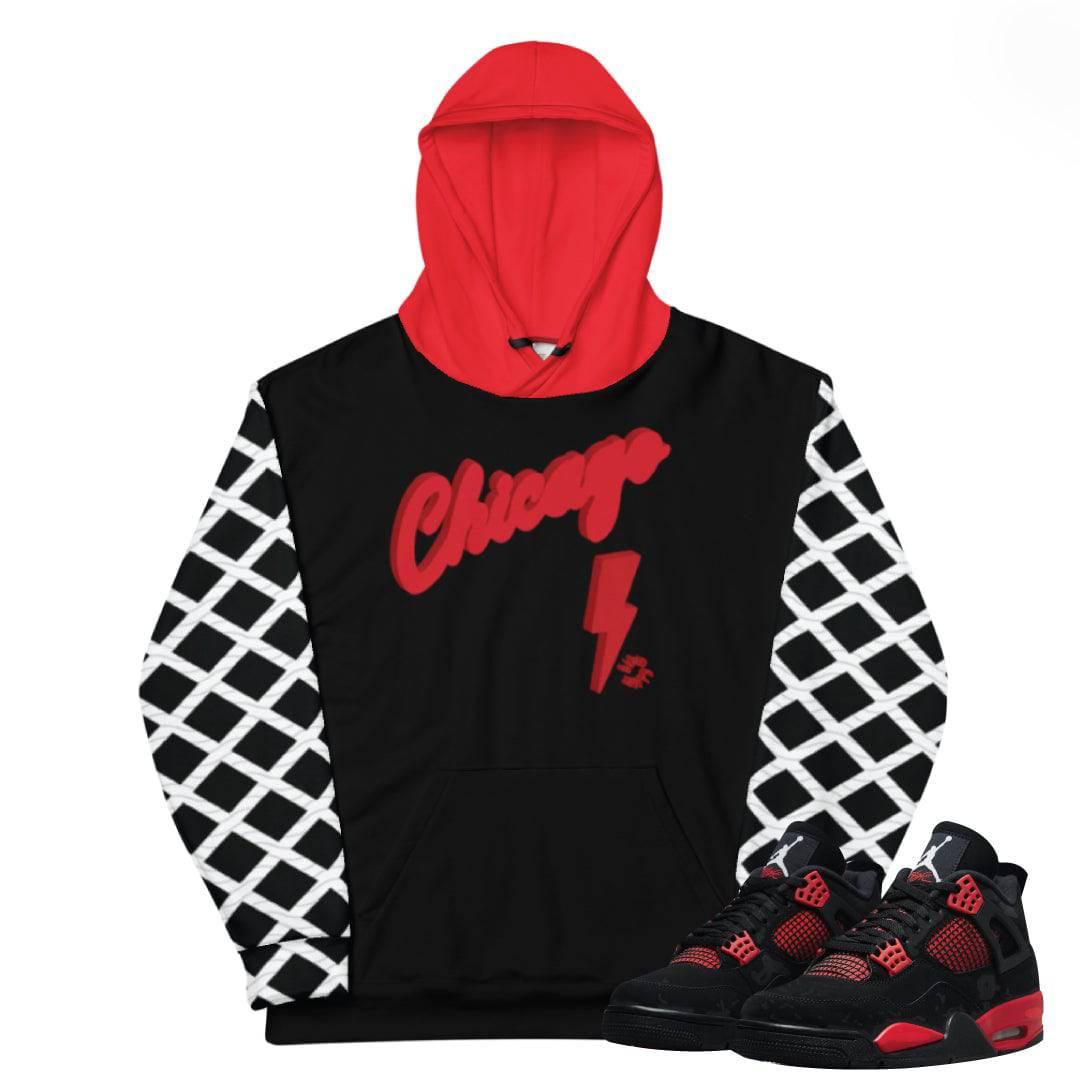 Retro 4 Red Thunder Hoody - Sneaker Tees to match Air Jordan Sneakers