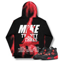 Retro 4 Red Thunder Hoody - Sneaker Tees to match Air Jordan Sneakers