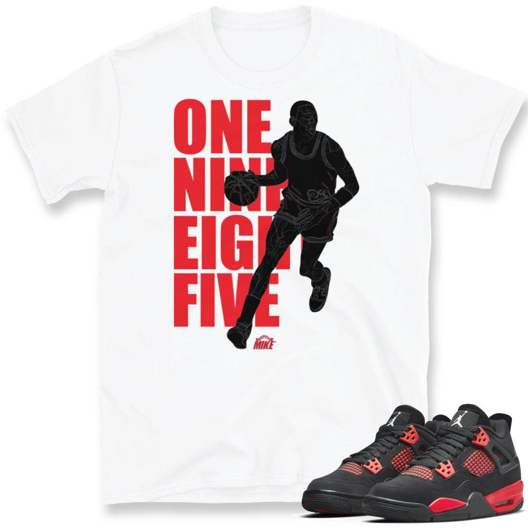 Retro 4 Red Thunder 1985 Shirt - Sneaker Tees to match Air Jordan Sneakers