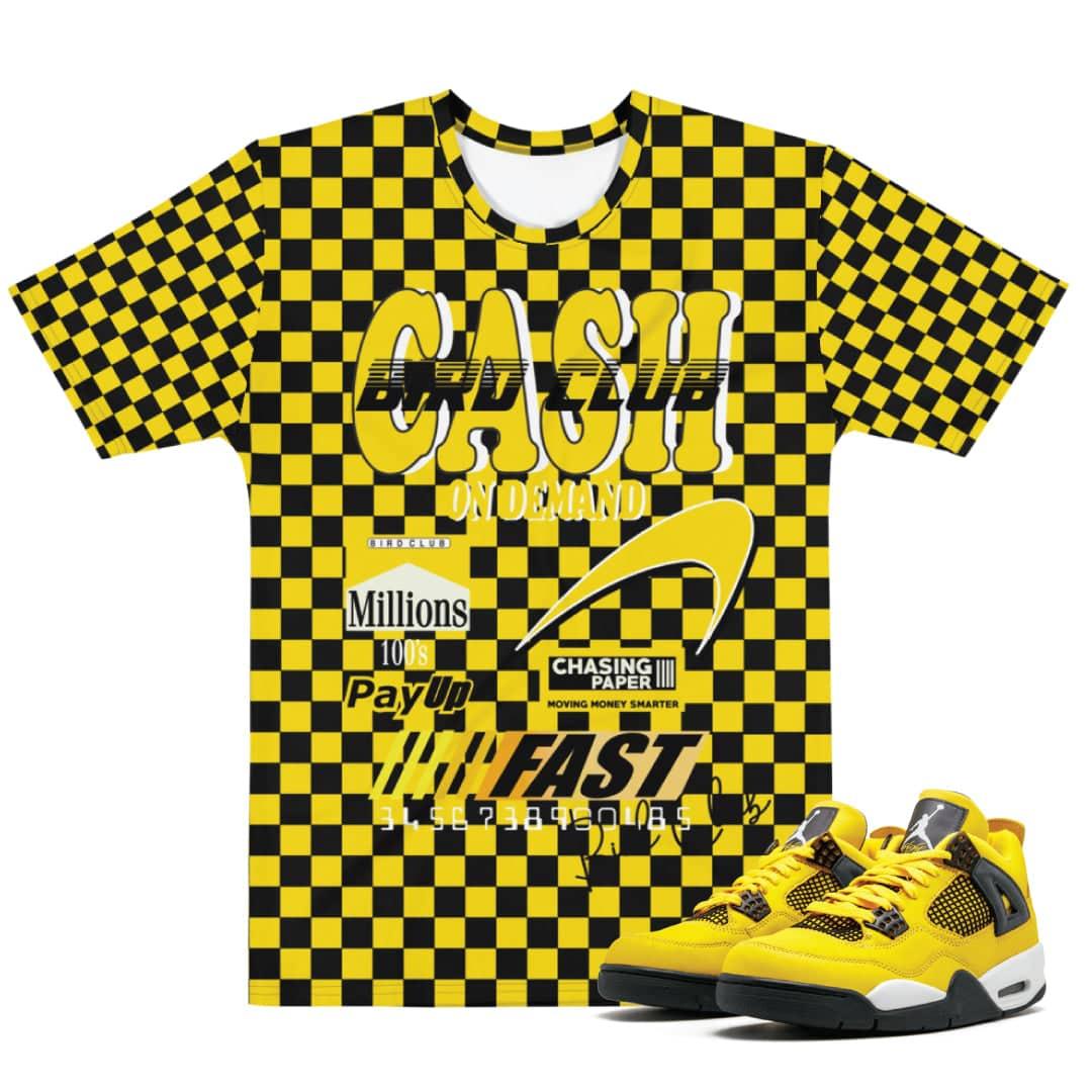 RETRO 4 Lightning SHIRT - Sneaker Tees to match Air Jordan Sneakers
