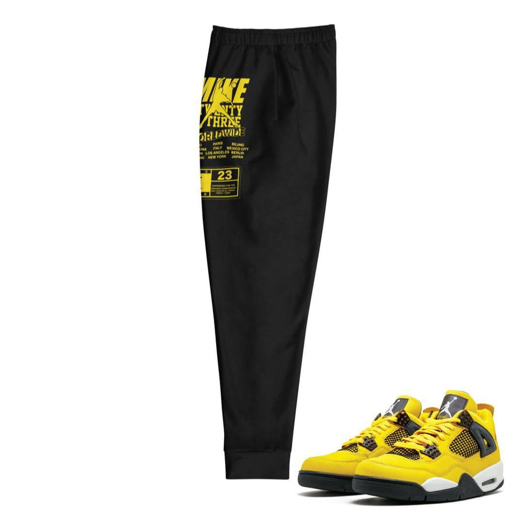 Retro 4 Lightning Joggers - Sneaker Tees to match Air Jordan Sneakers