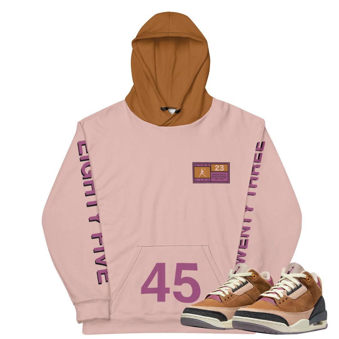 Retro 3 Winterized Archaeo Brown Hoodie - Sneaker Tees to match Air Jordan Sneakers