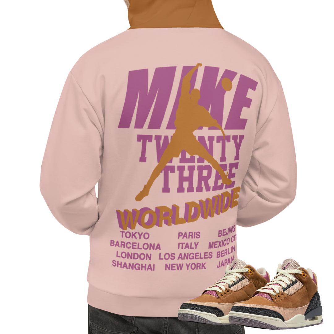 Retro 3 Winterized Archaeo Brown Hoodie - Sneaker Tees to match Air Jordan Sneakers