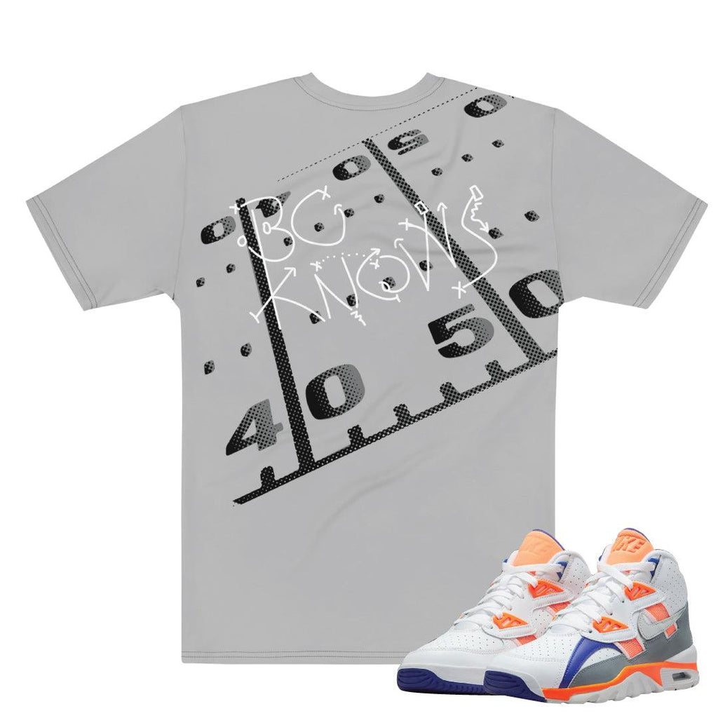 Air Trainer Bo Jackson All Over Shirt - Sneaker Tees to match Air Jordan Sneakers