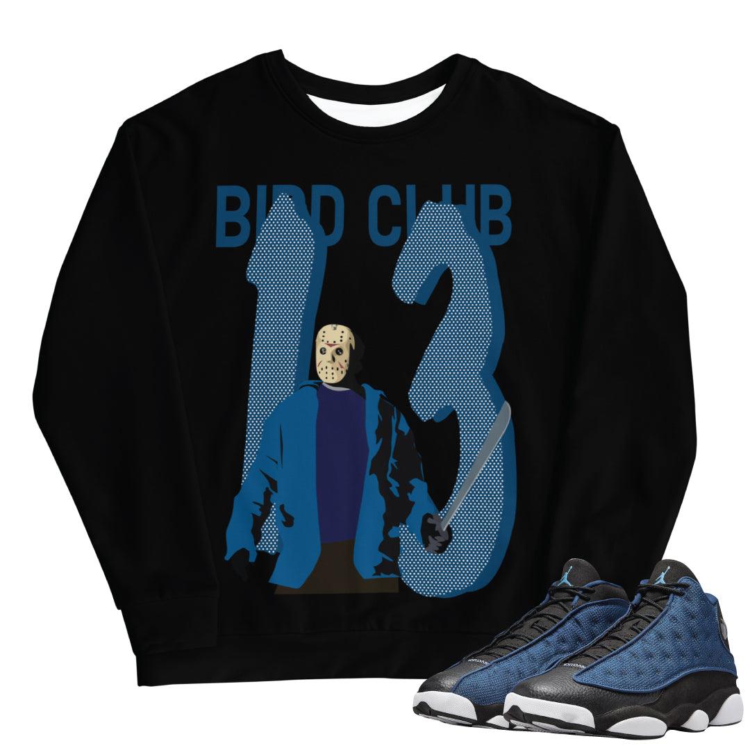 Retro 13 Brave Blue Crew Neck - Sneaker Tees to match Air Jordan Sneakers