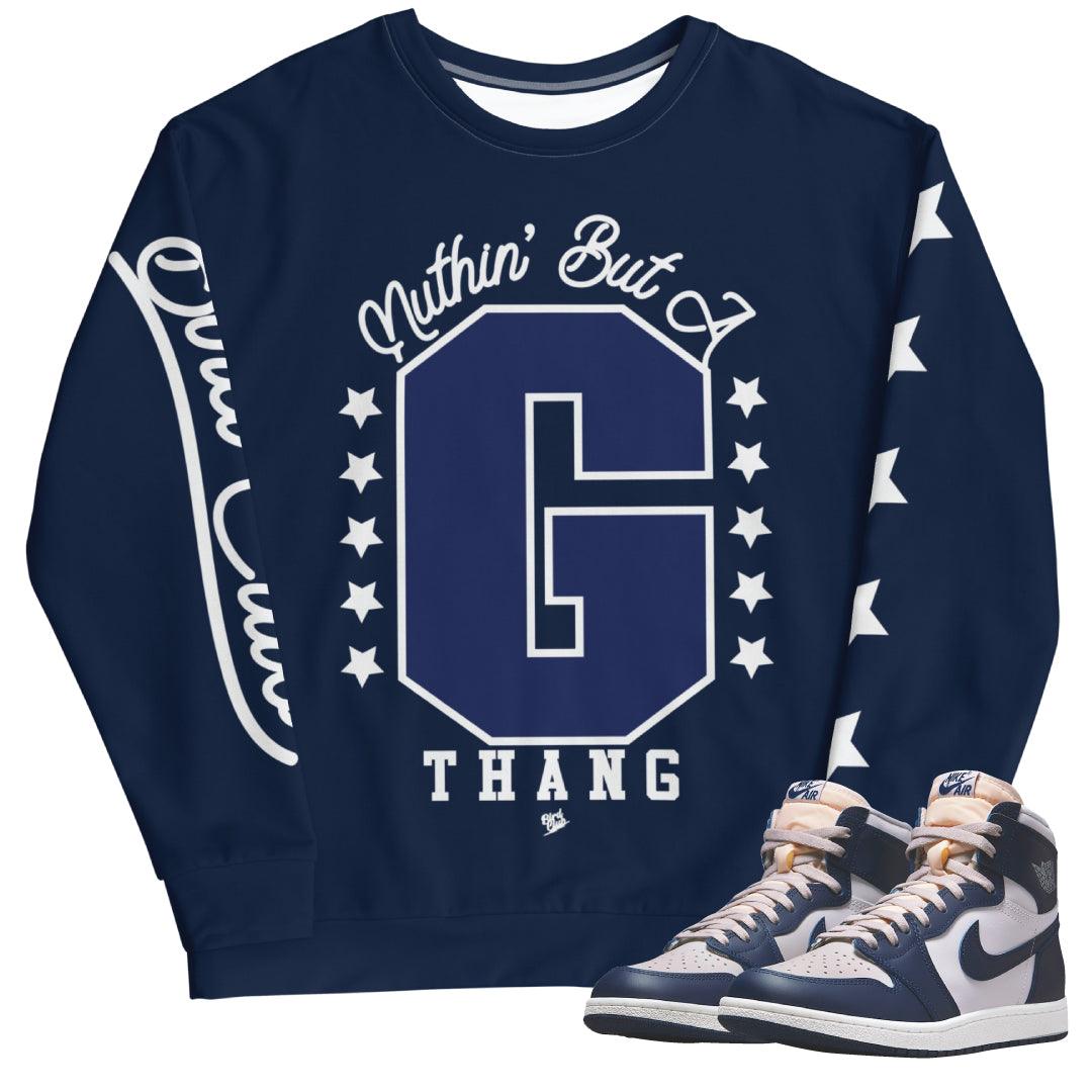 Retro 1 High 85 Georgetown Crew - Sneaker Tees to match Air Jordan Sneakers