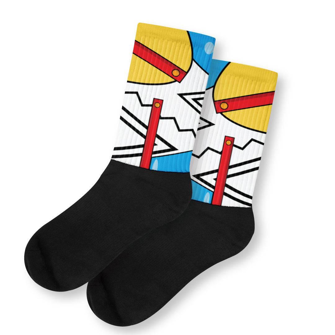 Lebron 18 Stewie Griffin Socks - Sneaker Tees to match Air Jordan Sneakers