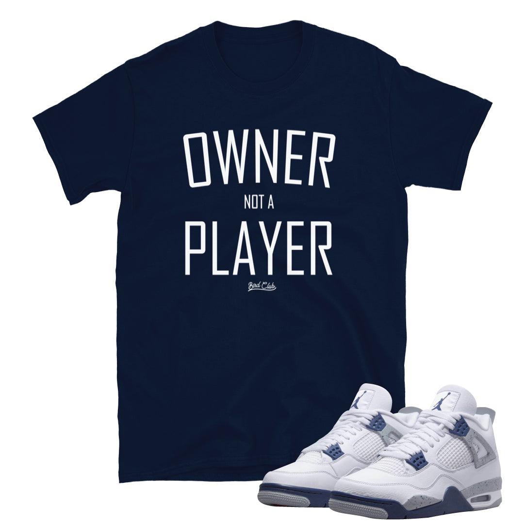 Retro 4 Midnight Navy Cement Shirt - Sneaker Tees to match Air Jordan Sneakers