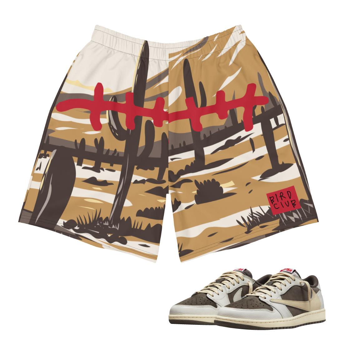 Reverse Mocha Travis Scott Shorts - Sneaker Tees to match Air Jordan Sneakers