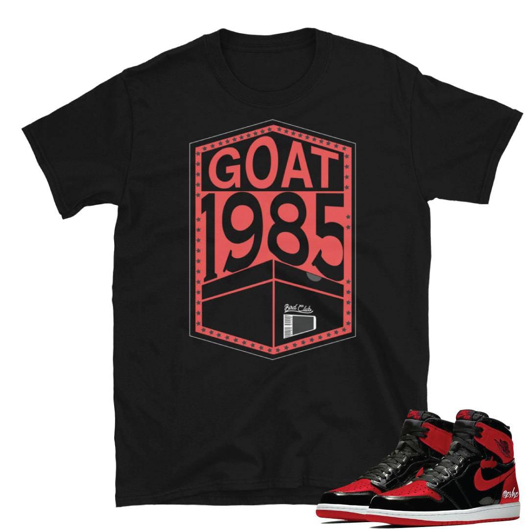 Retro 1 OG Bred Patent Shirt - Sneaker Tees to match Air Jordan Sneakers
