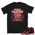 Retro 1 OG Bred Patent Shirt - Sneaker Tees to match Air Jordan Sneakers