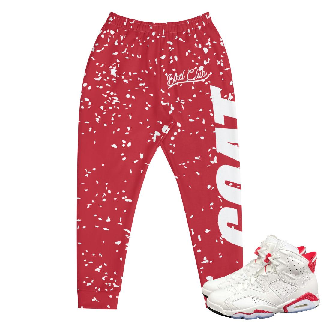 Retro 6 Red Oreo Joggers - Sneaker Tees to match Air Jordan Sneakers