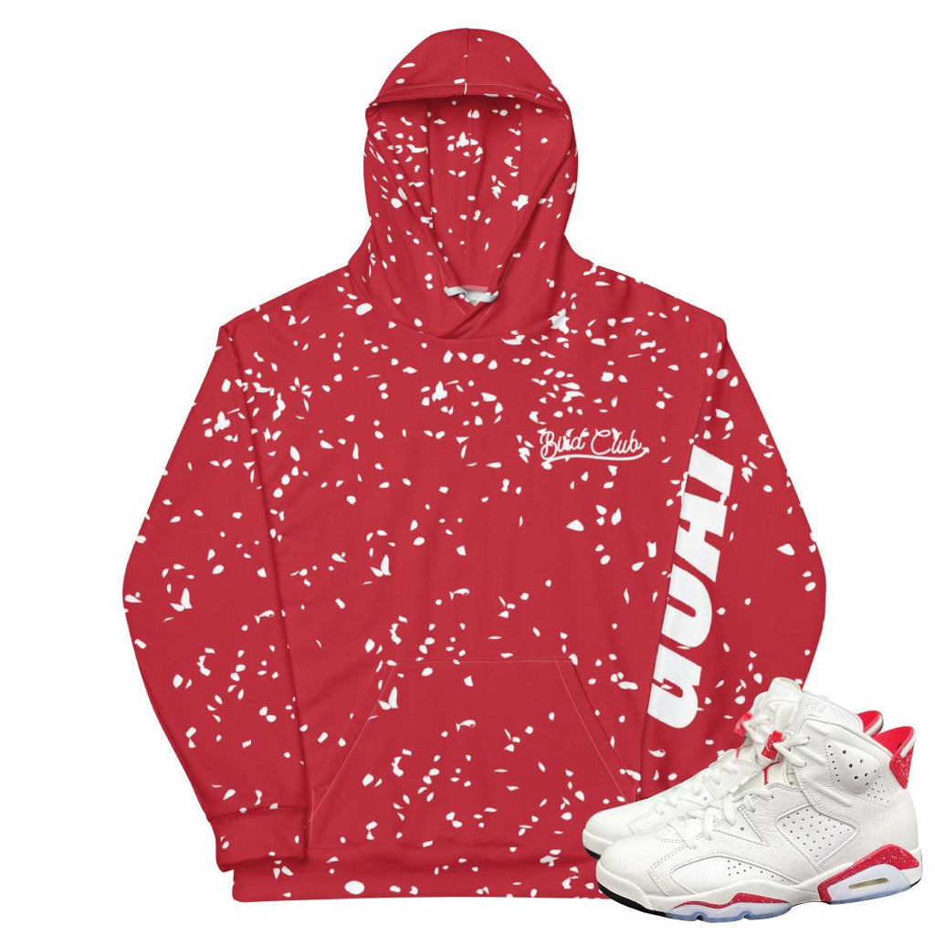 Retro 6 Red Oreo Hoodie - Sneaker Tees to match Air Jordan Sneakers