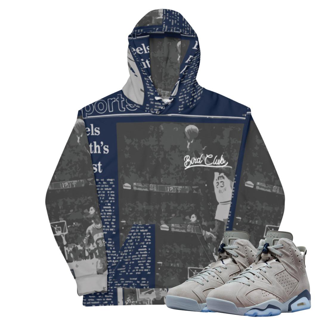 Retro 6 Georgetown Hoodie - Sneaker Tees to match Air Jordan Sneakers