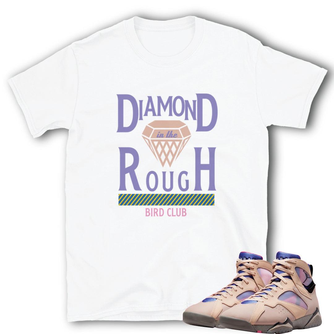 Retro 7 "Saphire/Shimmer" logo shirt - Sneaker Tees to match Air Jordan Sneakers
