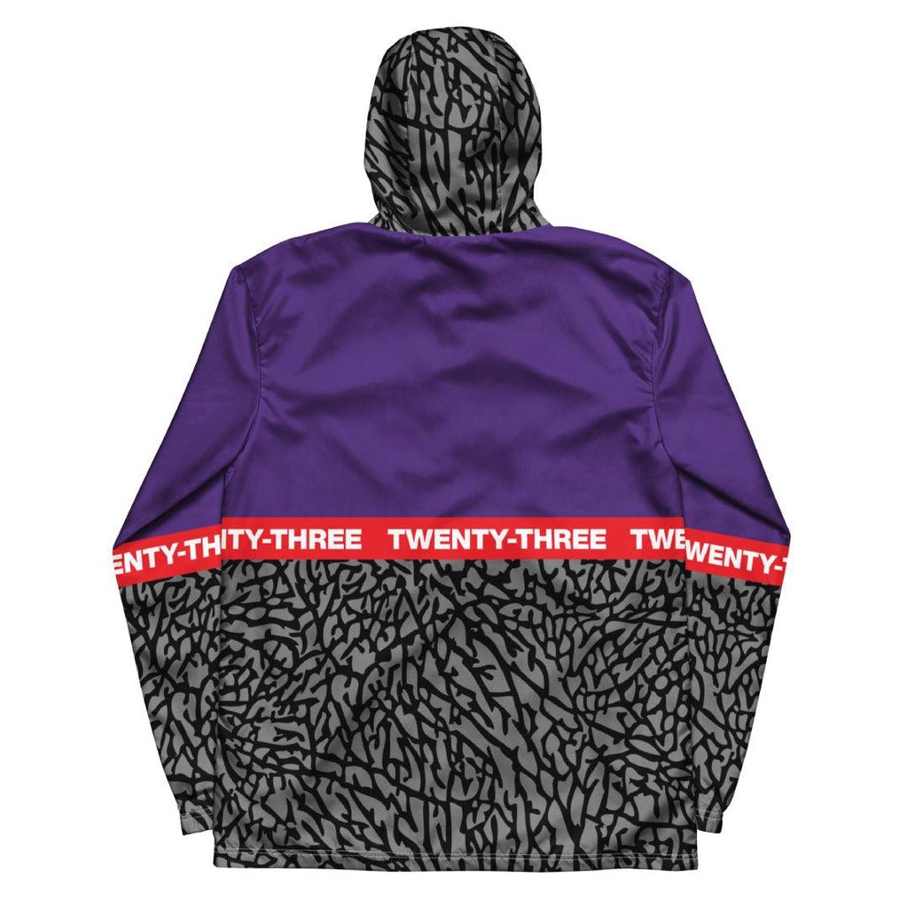 Purple Crackle Water Resistant Sneaker Windbreaker - Sneaker Tees to match Air Jordan Sneakers