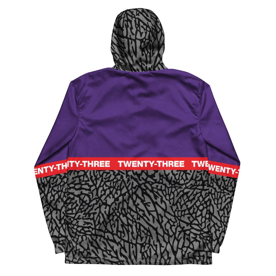 Purple Crackle Water Resistant Sneaker Windbreaker - Sneaker Tees to match Air Jordan Sneakers