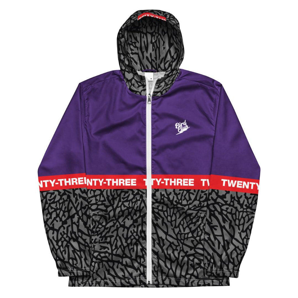 Purple Crackle Water Resistant Sneaker Windbreaker - Sneaker Tees to match Air Jordan Sneakers