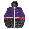 Purple Crackle Water Resistant Sneaker Windbreaker - Sneaker Tees to match Air Jordan Sneakers