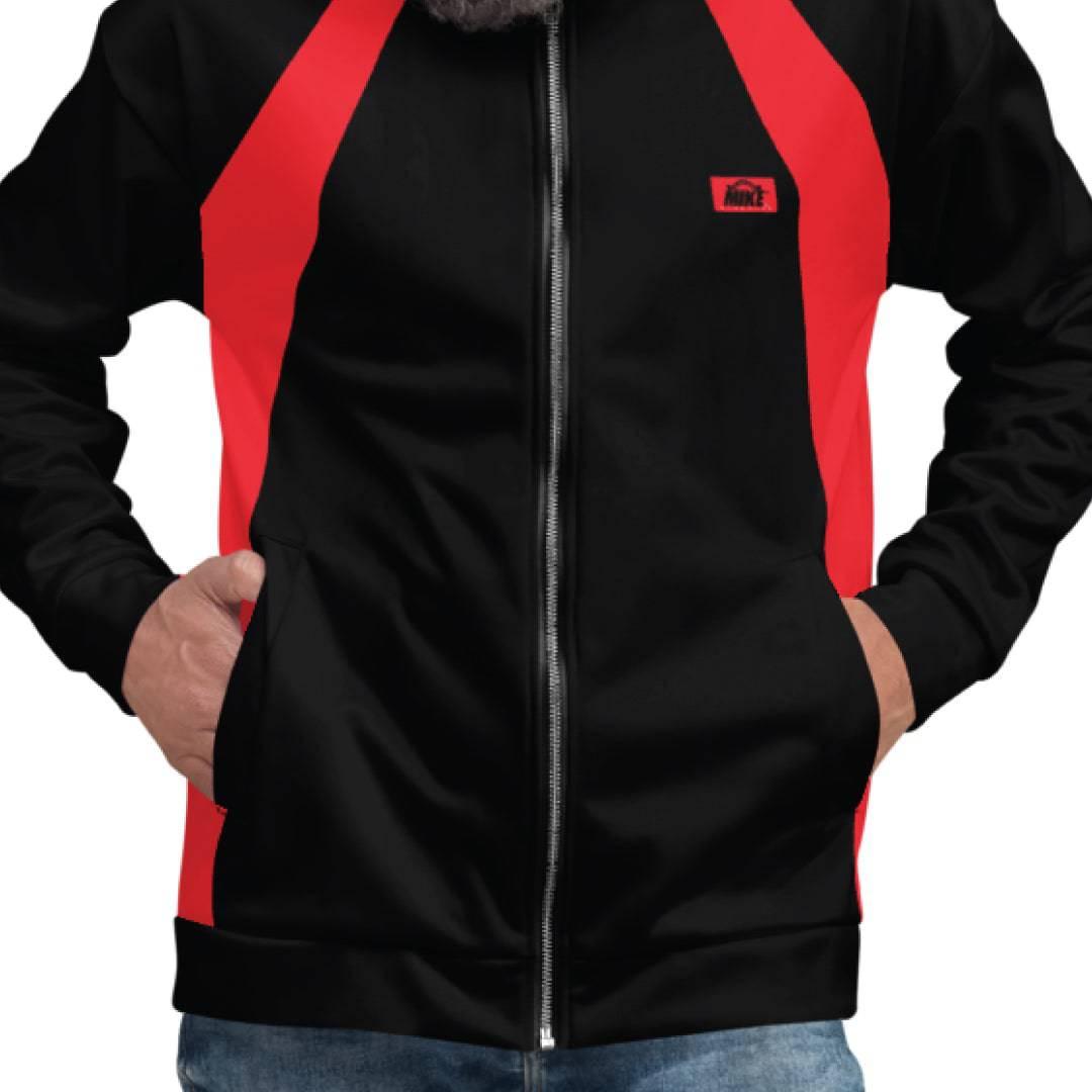 Retro 1 Bred Patent Vintage Style Bomber Jacket - Sneaker Tees to match Air Jordan Sneakers