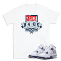 Retro 4 Midnight Navy Cement Shirt - Sneaker Tees to match Air Jordan Sneakers