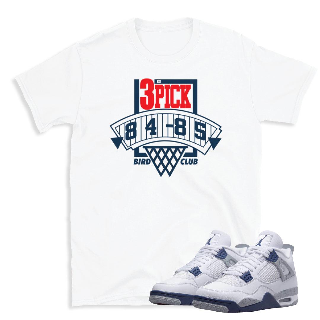 Retro 4 Midnight Navy Cement Shirt - Sneaker Tees to match Air Jordan Sneakers