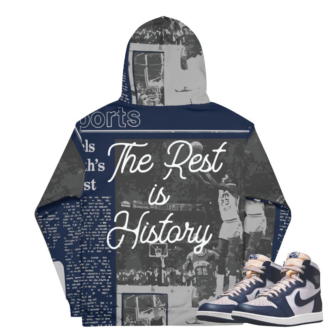 Retro 1 High 85 Georgetown Hoodie - Sneaker Tees to match Air Jordan Sneakers