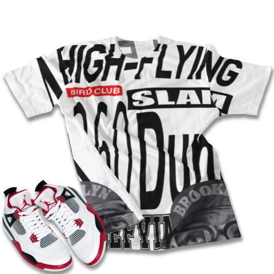 RETRO 4 OG FIRE RED SHIRT - Sneaker Tees to match Air Jordan Sneakers